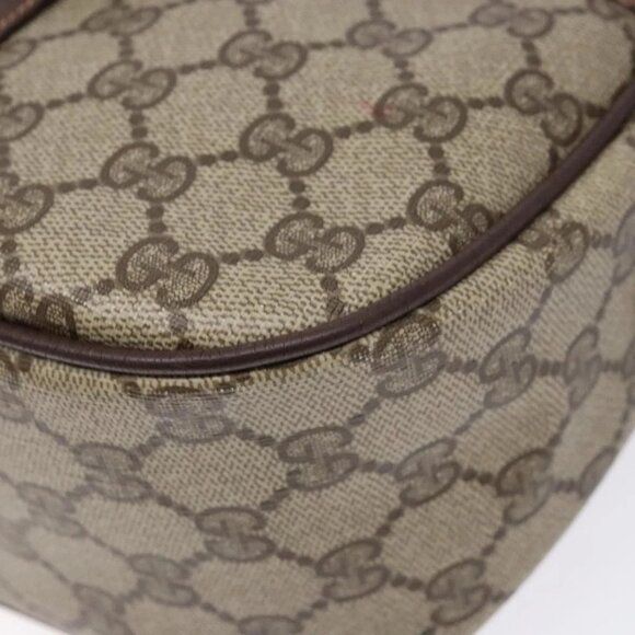 GUCCI GG Supreme Web Sherry Line Bag PVC Beige Gold 89 02 032 Auth 137285 - Picture 4 of 16